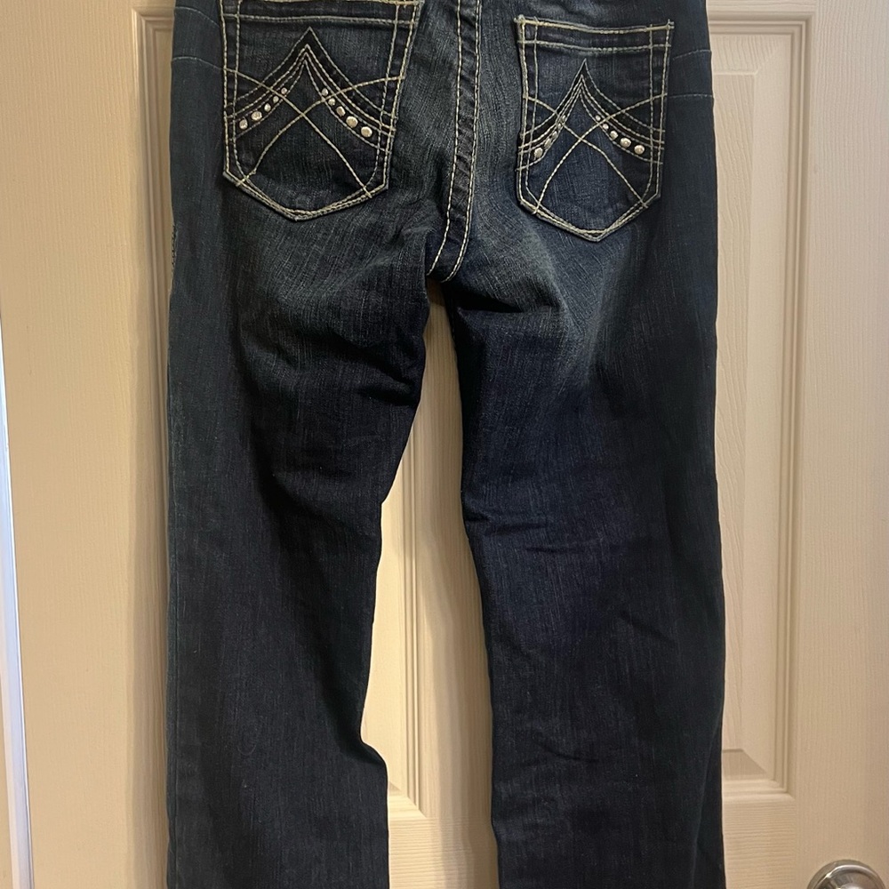 Ariat Blue Boot Cut Jeans with Western Flair